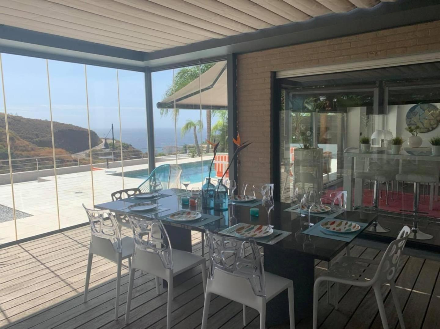 Villa de luxe vue mer à Torrox Casa Palmera Esterno foto